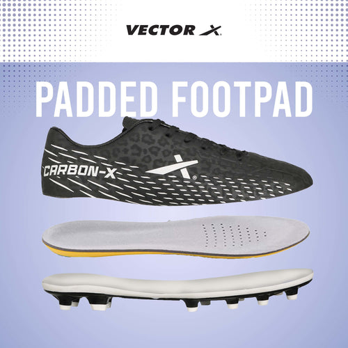 Carbon-X Football Shoes For Men (White | Black)