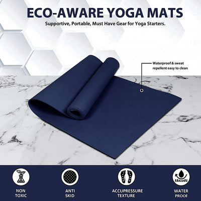 Navy Blue Ultra Soft Yoga Mat (8 mm)