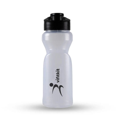 Gym Shaker Bottle - 550ml, White - Kriya Fit