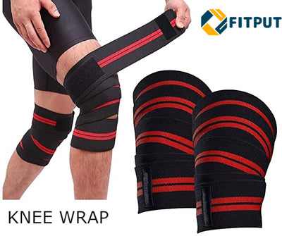 Knee Wrap (Red and Black)
