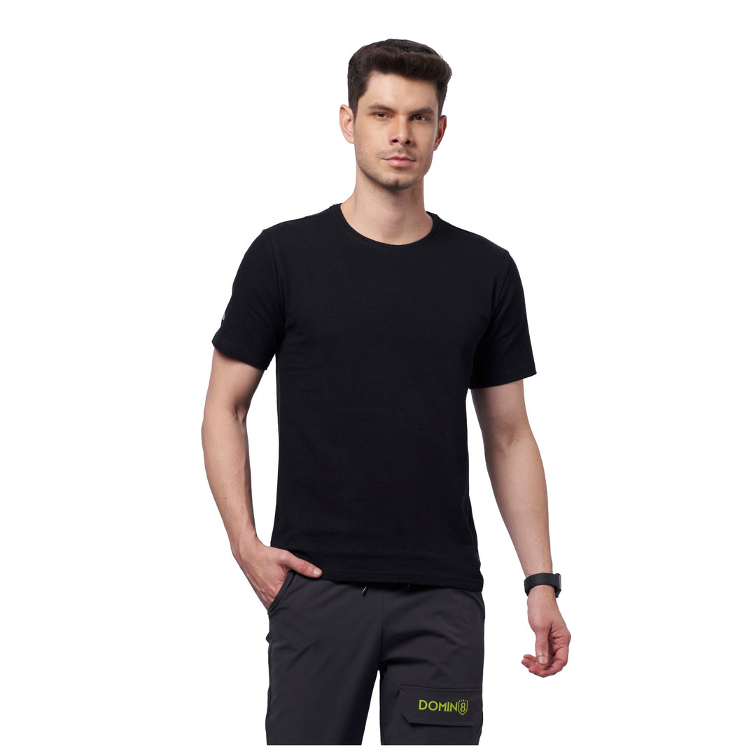 Men's Breathable Training Outdoor T-shirt (Black) (Black)