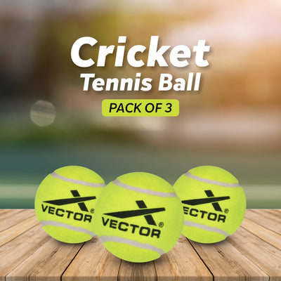 VECTOR X Heavy-Yellow Cricket Tennis Ball (Pack of 3)