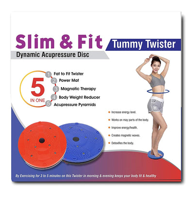 Combo Kit Full Body Exerciser Double Spring Tummy Trimmer Ab Wheel Chest Expander Twister  (Pack of 4)