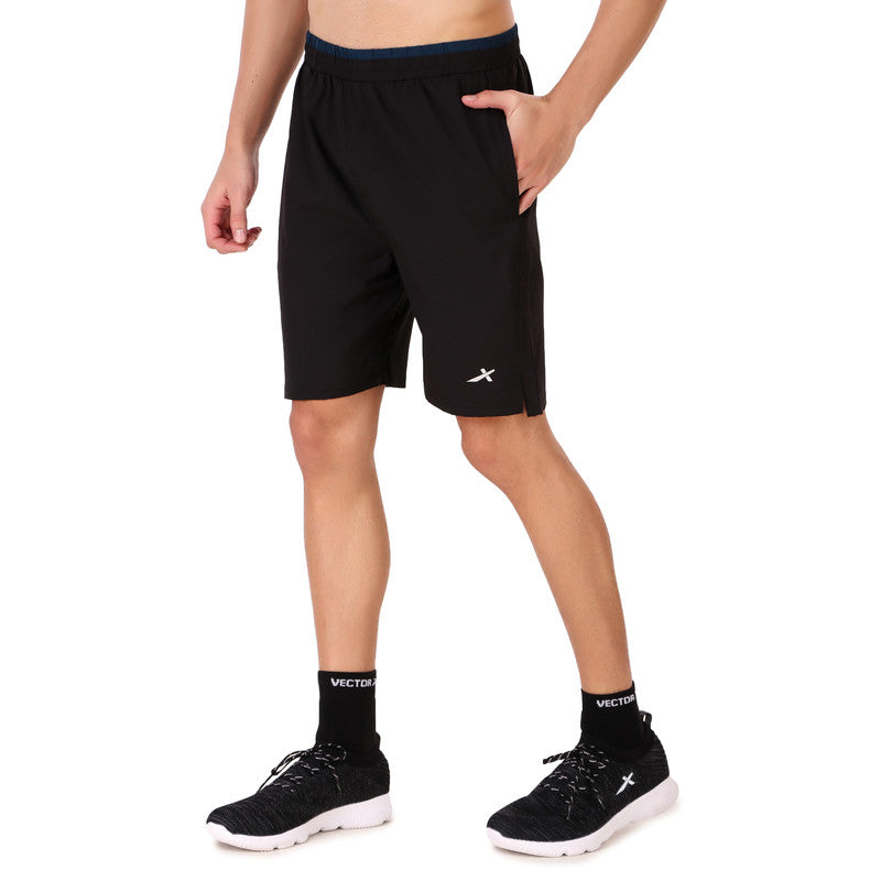 Solid Men Sports Shorts 100 % Polyester (Pack of 3) Black-Airforce-Grey
