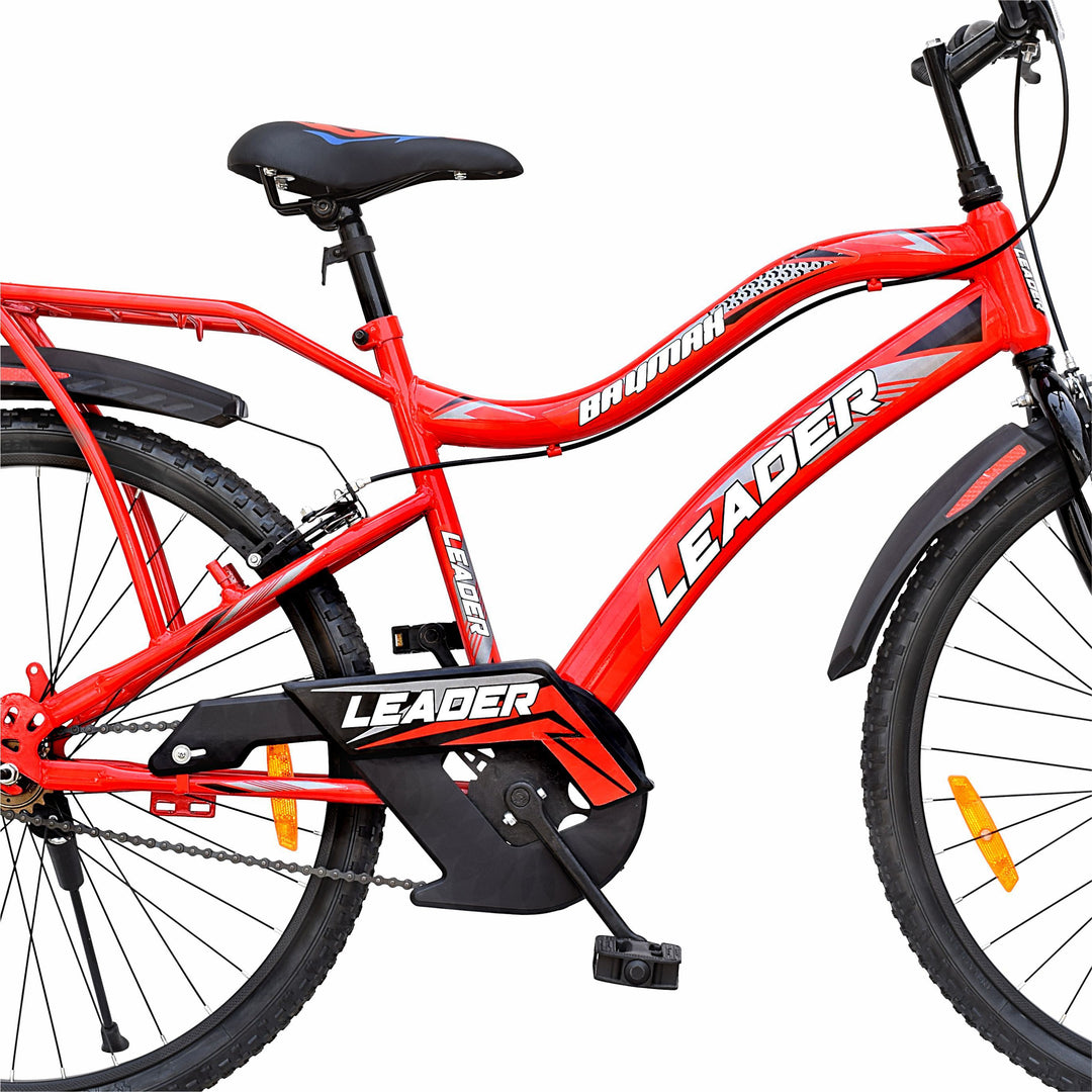 Baymax 26T IBC MTB Cycle with Carrier Single Speed for Men - 26 T Hybrid Cycle City Bike Single Speed Red