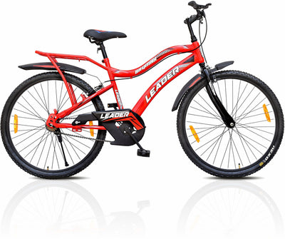 Baymax 26T IBC MTB Cycle with Carrier Single Speed for Men - 26 T Hybrid Cycle City Bike Single Speed Red