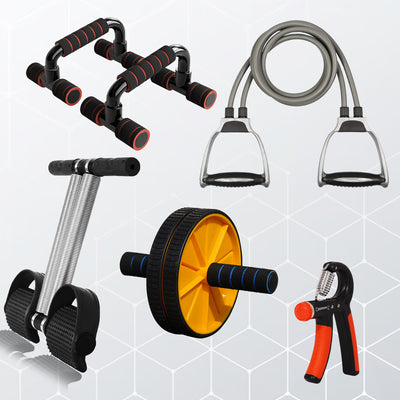 Double Toning Tube |Heavy Tummy Trimmer  |Pushup Bar And Ab Roller |Hand Gripper