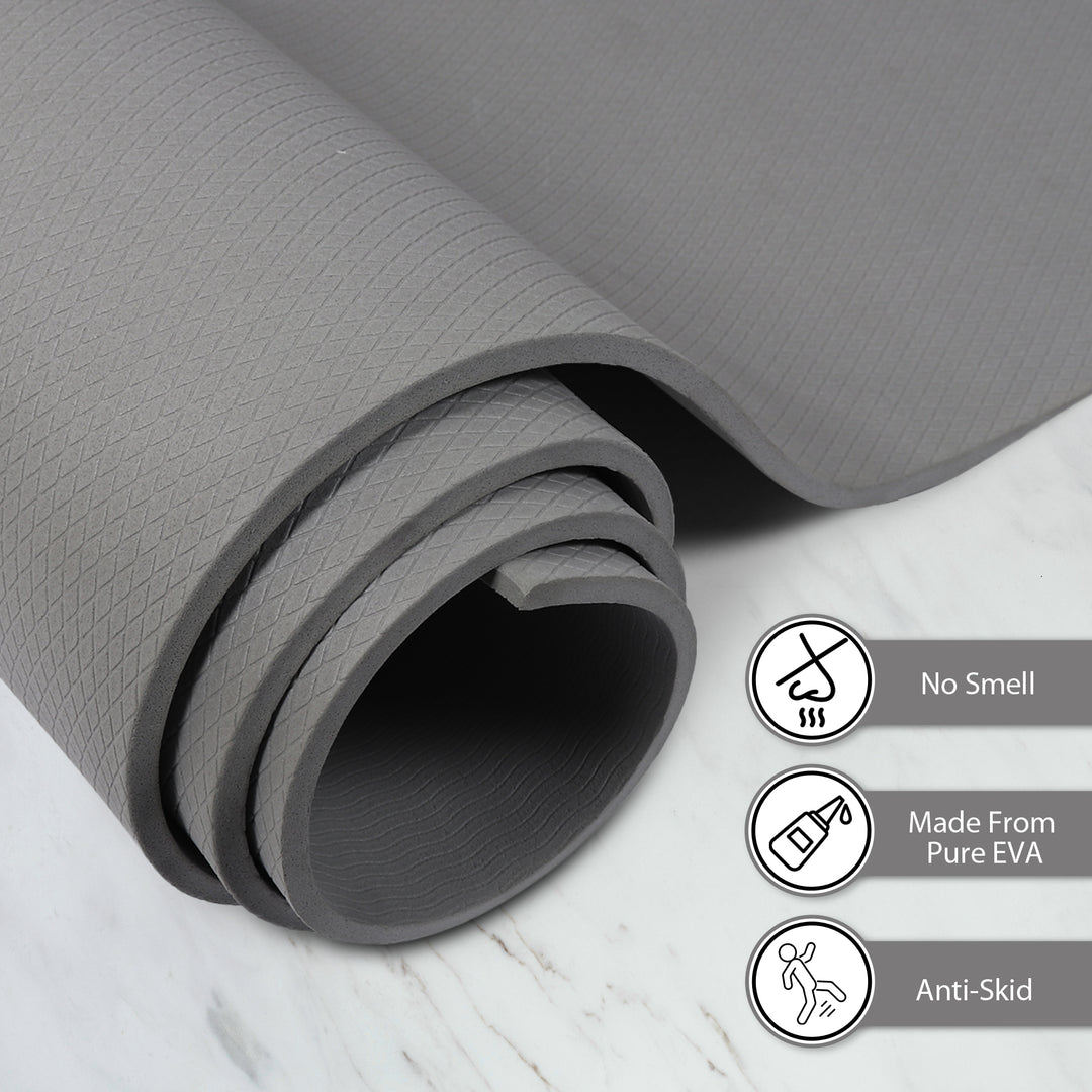 Grey Ultra Soft Yoga Mat Anti-Skid (6 mm)