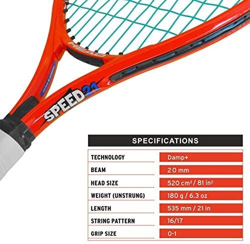 Speed 21 Tennis Racquet for Junior Graphite
