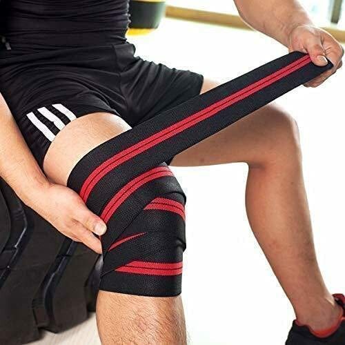 Knee Wrap (Red and Black)