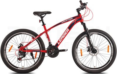 Krypton 26T 21-Speed MTB Cycle with Dual Disc Brake and Front Suspension - 26 T Hybrid Cycle City Bike, 21 Gear, Red