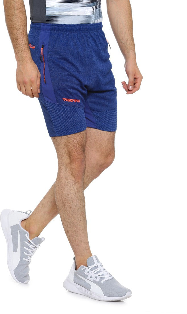 Solid Men Blue Sports Shorts