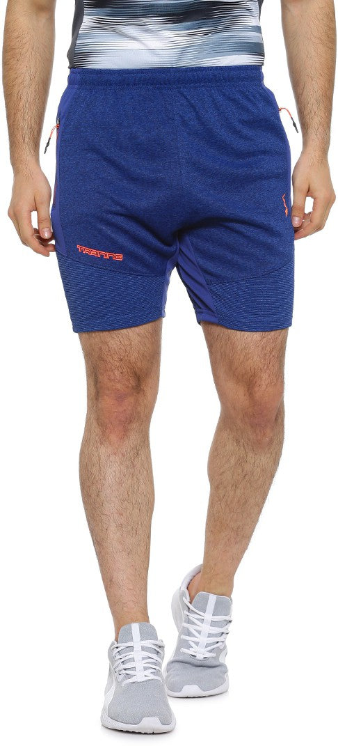 Solid Men Blue Sports Shorts
