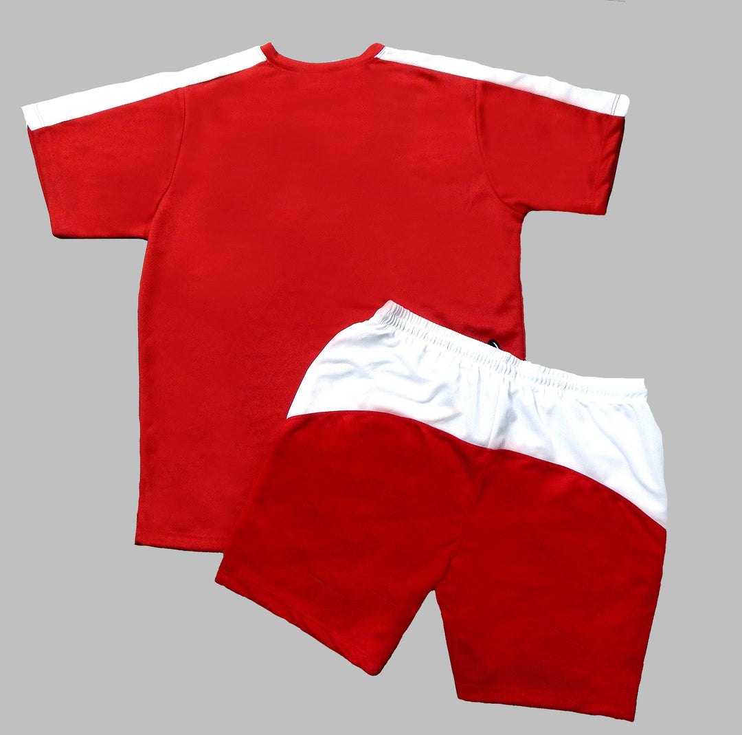 Colorblock Men Co-ords Track Suit (Red)
