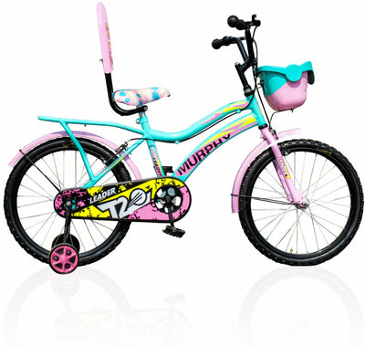 Murphy 16T Sea Green and Light Pink Colour Cycle for Kids, Age Group 5 to 7 Years, 16" Road Cycle, Single Speed, Green
