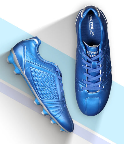 Velocity Football Shoes For Men (Silver | Blue)