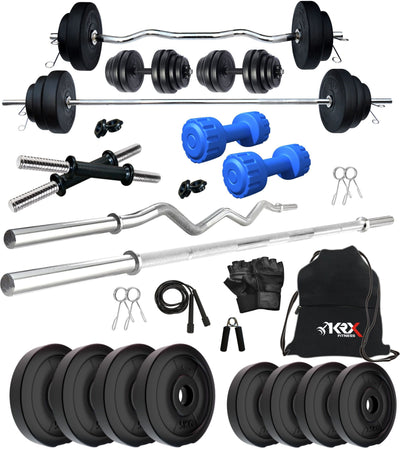 30 kg PVC Combo With PVC Dumbbells | Home Gym