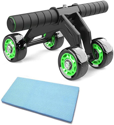 4 wheel Ab wheel roller | Green - Kriya Fit