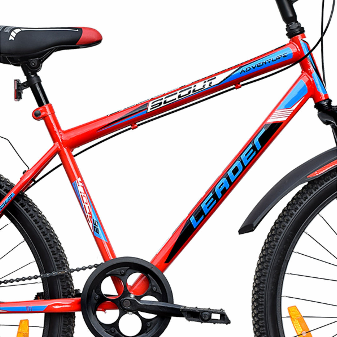 Scout 26T Mountain Bicycle Bike without Gear, Single Speed with FS DD Brake - 26 T Mountain Cycle, Single Speed, Red
