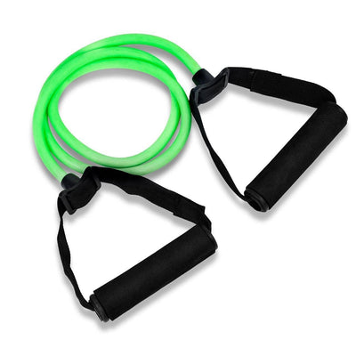 Single Resistance Toning Tube Exercise Bands for Stretching, Workout, and Toning for Men,Women (Pack of 1) Green - Kriya Fit