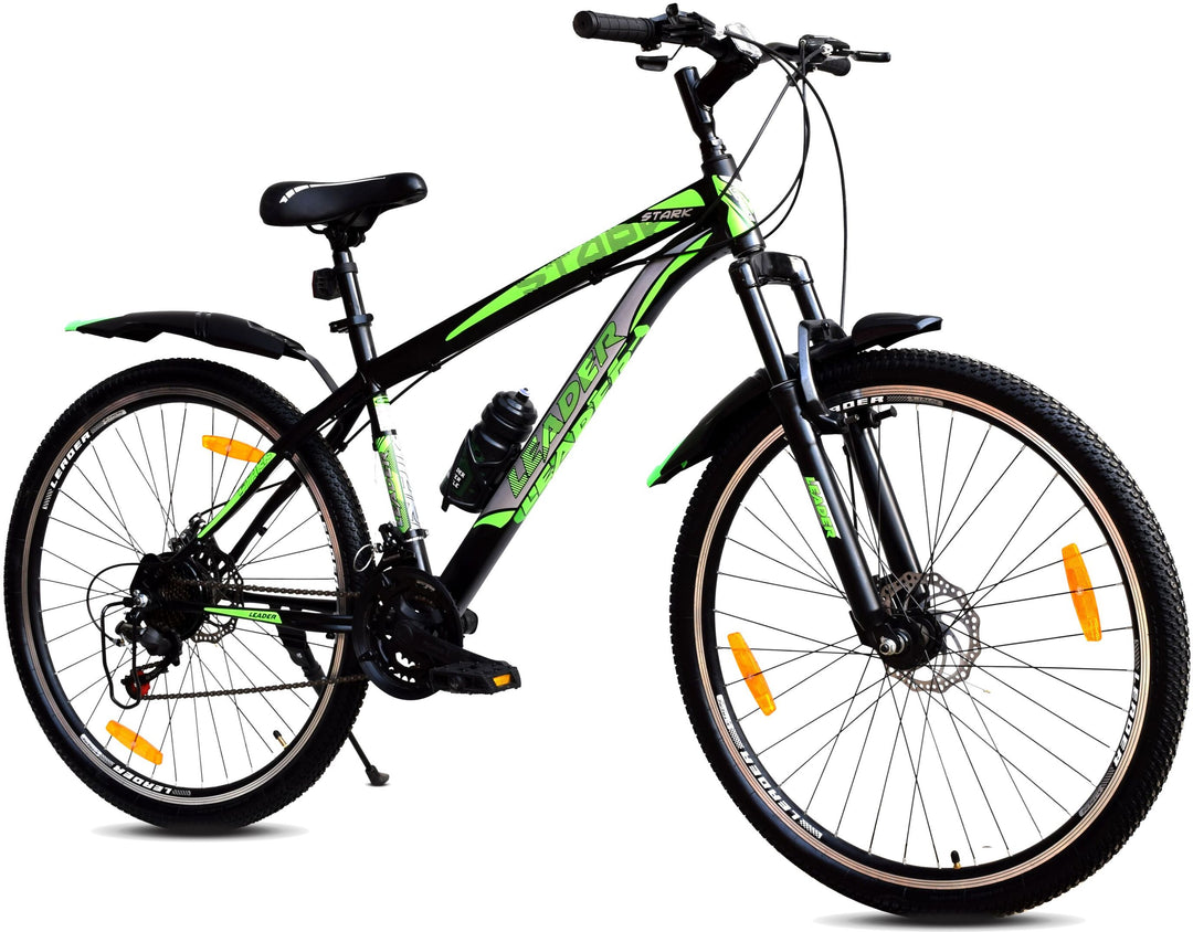 Stark 29T 21-Speed MTB Cycle with Dual Disc Brake and Front Suspension, 29" Mountain Cycle, 21-Gear, Black