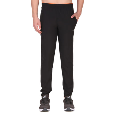 Solid Men Sports Track pants 100 % Polyester (Pack of 1) Black