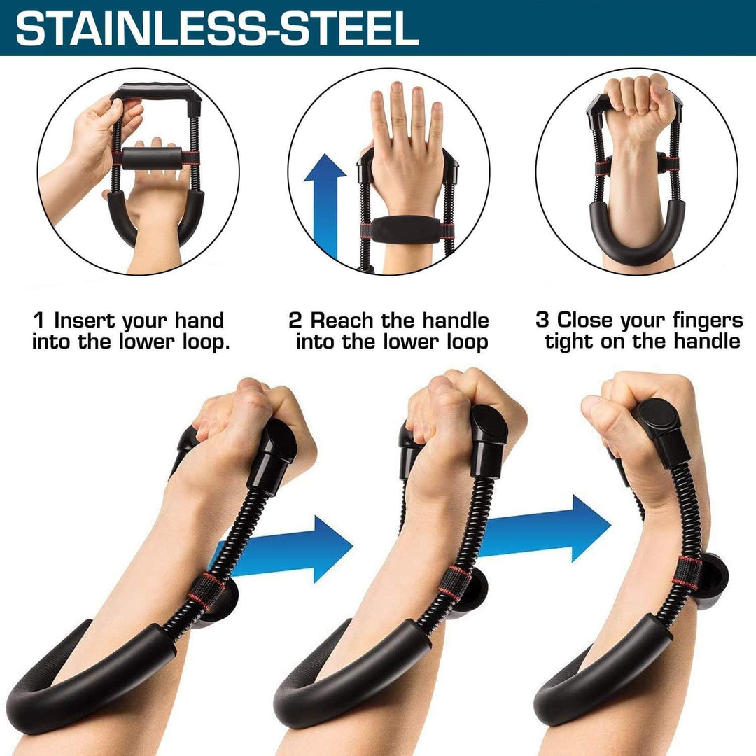 Adjustable Forearm Wrist Grip & Exerciser | Black - Kriya Fit