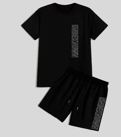 Printed Men Co-ords Track Suit (Black)
