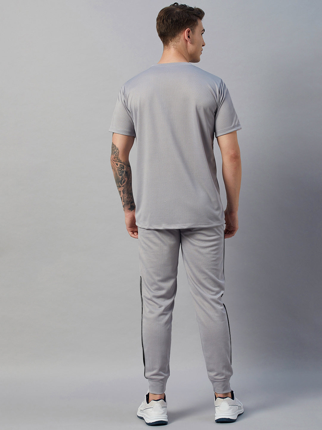 Men's Grey Co-ord Set (Tshirt |Track Pants Combo)