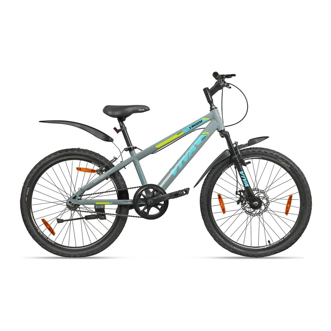 Vroom 24T Single Speed Single Speed City Bike for Kids (Grey) Suitable for Age : 12 to 15years || Height : 4ft 5  to 5ft 2 