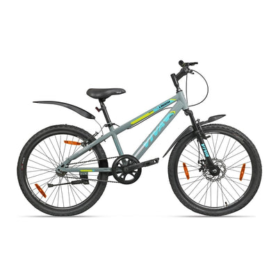 Vroom 24T Single Speed Single Speed City Bike for Kids (Grey) Suitable for Age : 12 to 15years || Height : 4ft 5  to 5ft 2 