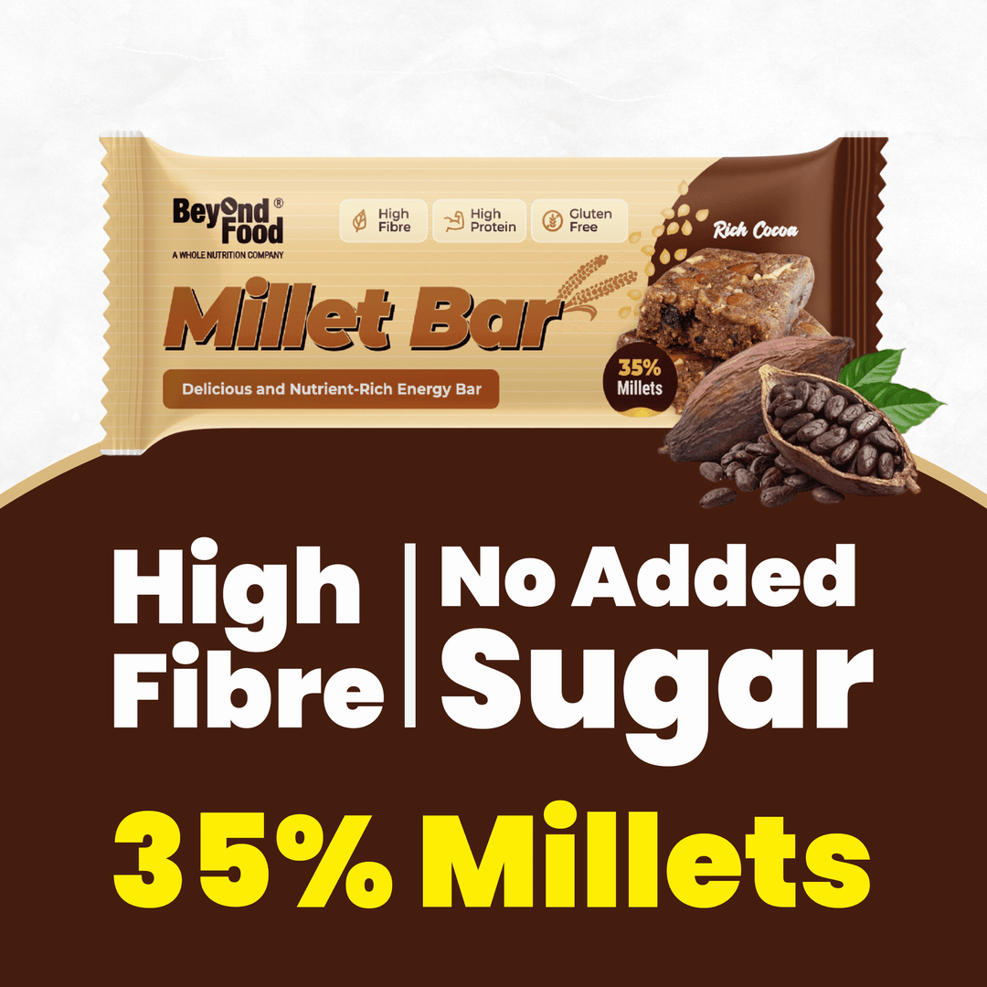 Millet Bars | Rich Cocoa Flavor (Pack of 6/ 40g each) | 100% Natural Ingredients