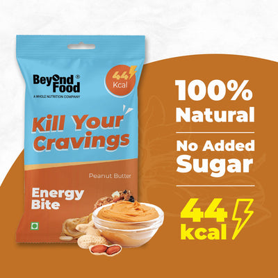 Energy Bites | Peanut Butter Flavor (Pack of 25/ 10g each) | 100% Natural Ingredients