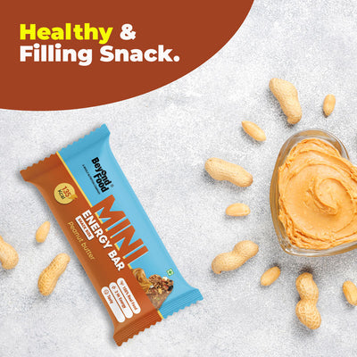 Mini Energy Bars | Peanut Butter Flavor (Pack of 6/ 30g each) | 100% Natural Ingredients
