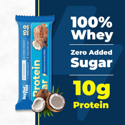 Protein Bars | Coconut Cocoa Bliss Flavor (Pack of 6/ 40g each) | 100% Natural Ingredients
