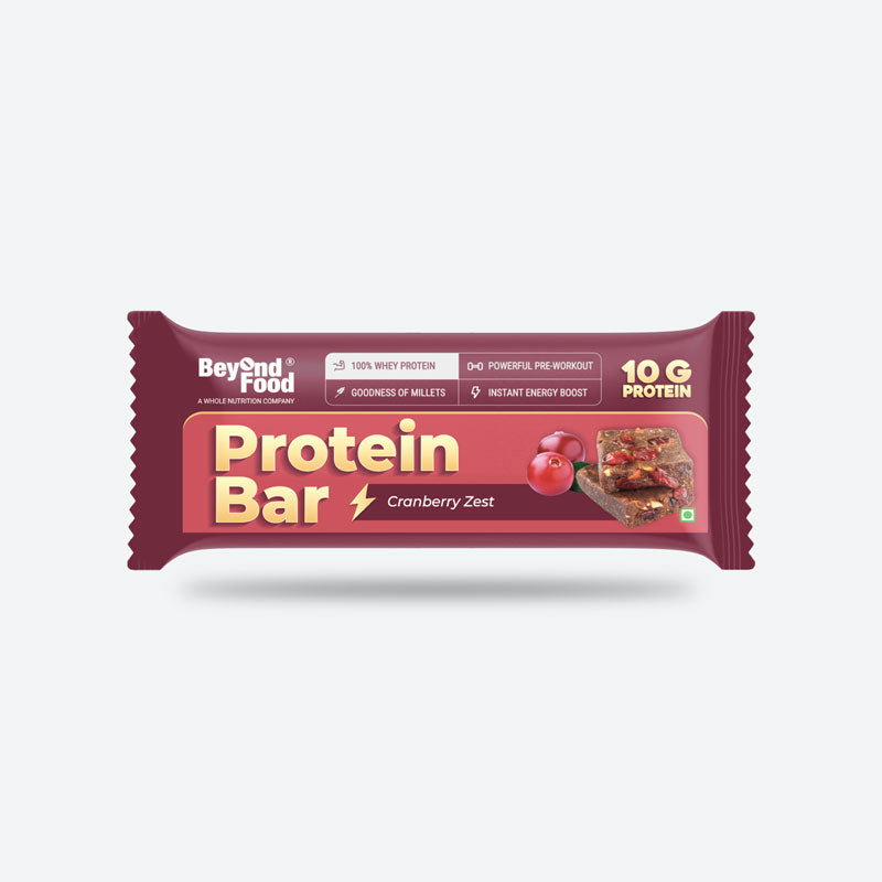 Protein Bars | Cranberry Zest Flavor (Pack of 6/ 40g each) | 100% Natural Ingredients