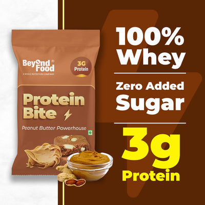 Protein Bites | Peanut Butter Powerhouse Flavor (Pack of 20 /12g each) | 100% Natural Ingredients