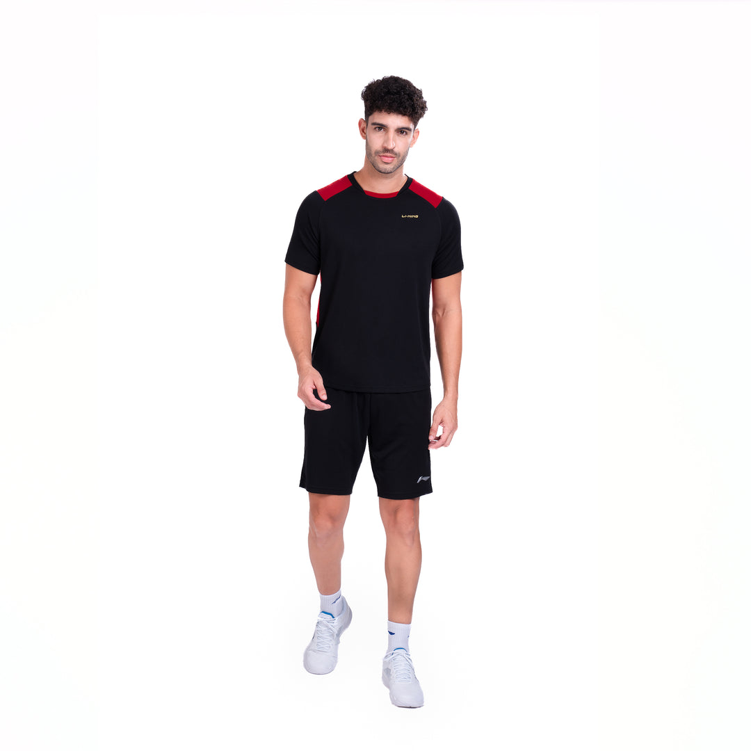 Li-Ning Flip Side T-Shirt (BLACK/RED ; 2XL)