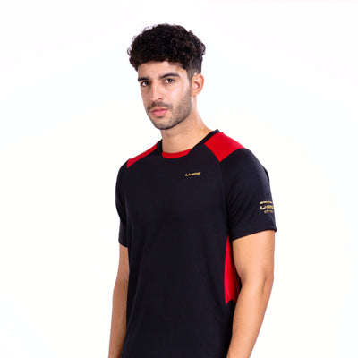 Li-Ning Flip Side T-Shirt (BLACK/RED ; 2XS)