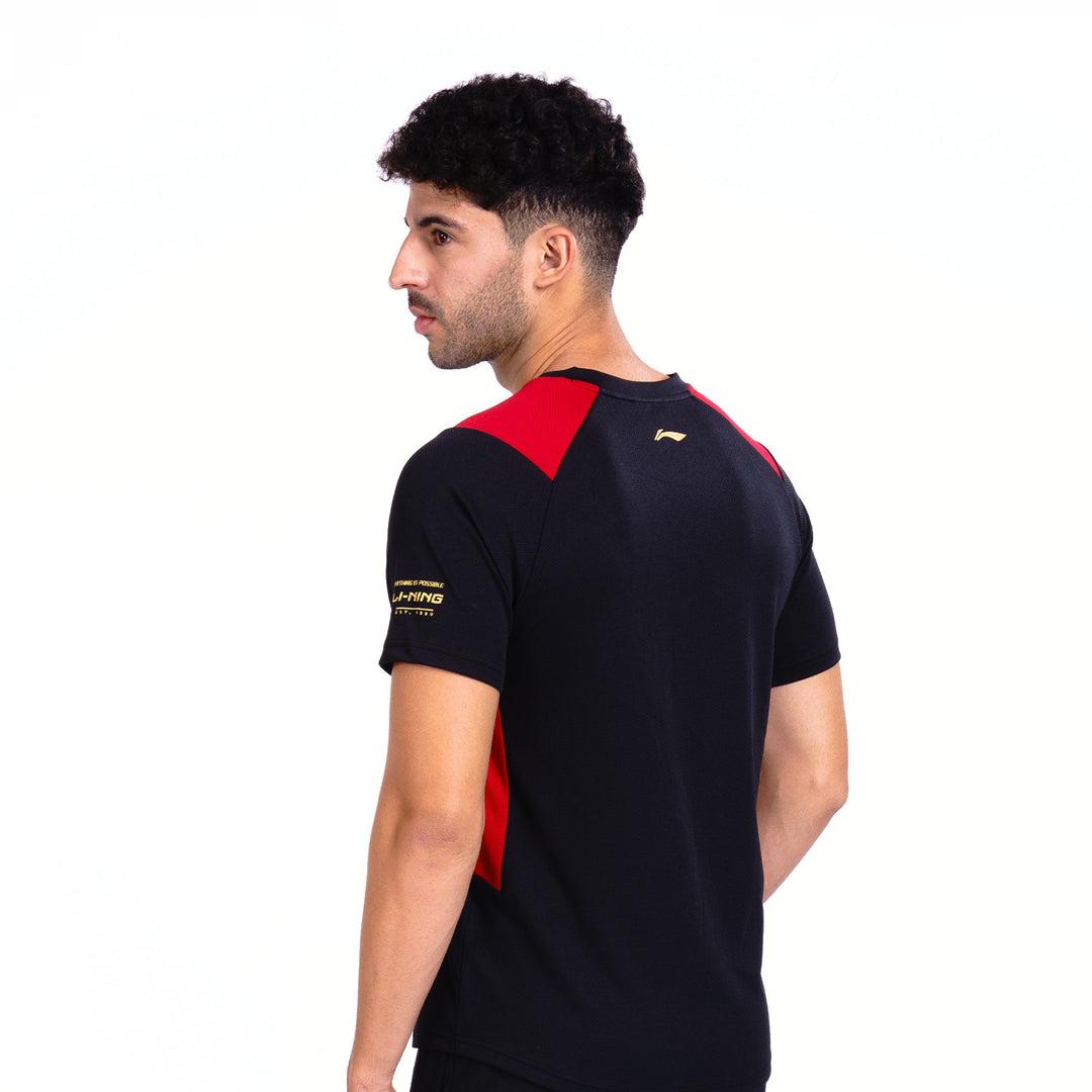 Li-Ning Flip Side T-Shirt (BLACK/RED ; XL)