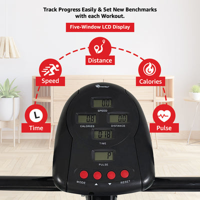 MFT-410 Non-electric Manual Treadmill Foldable | Multifunction (Jogger | Stepper | Twister | Push up Bar) | 3-Level Incline | 120-kg Max User Weight - Ideal for Home Use