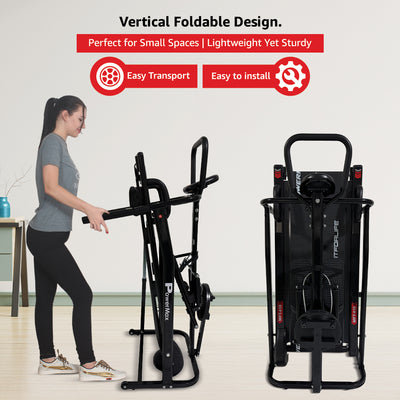 MFT-410 Non-electric Manual Treadmill Foldable | Multifunction (Jogger | Stepper | Twister | Push up Bar) | 3-Level Incline | 120-kg Max User Weight - Ideal for Home Use