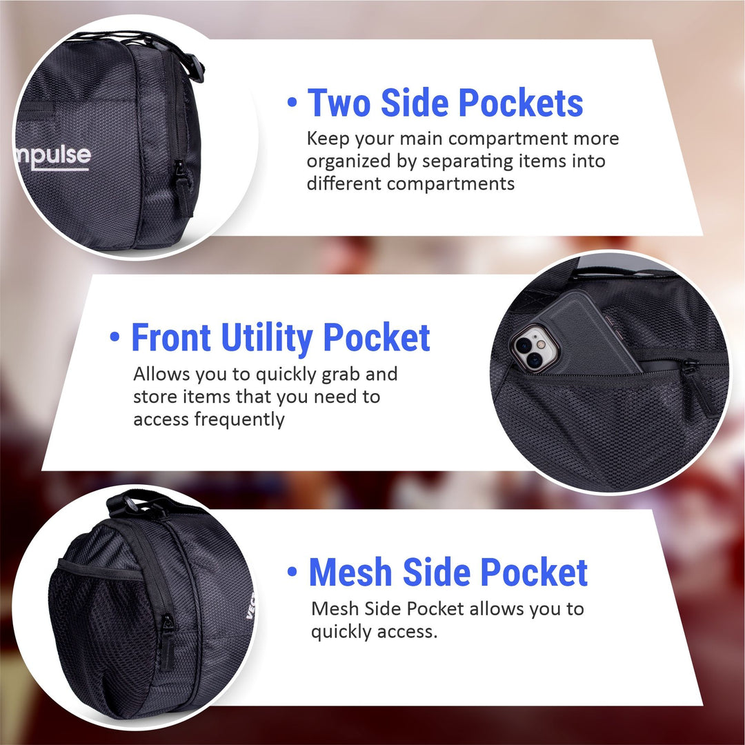 Impulse Gym Bag | Black (Kit Bag)