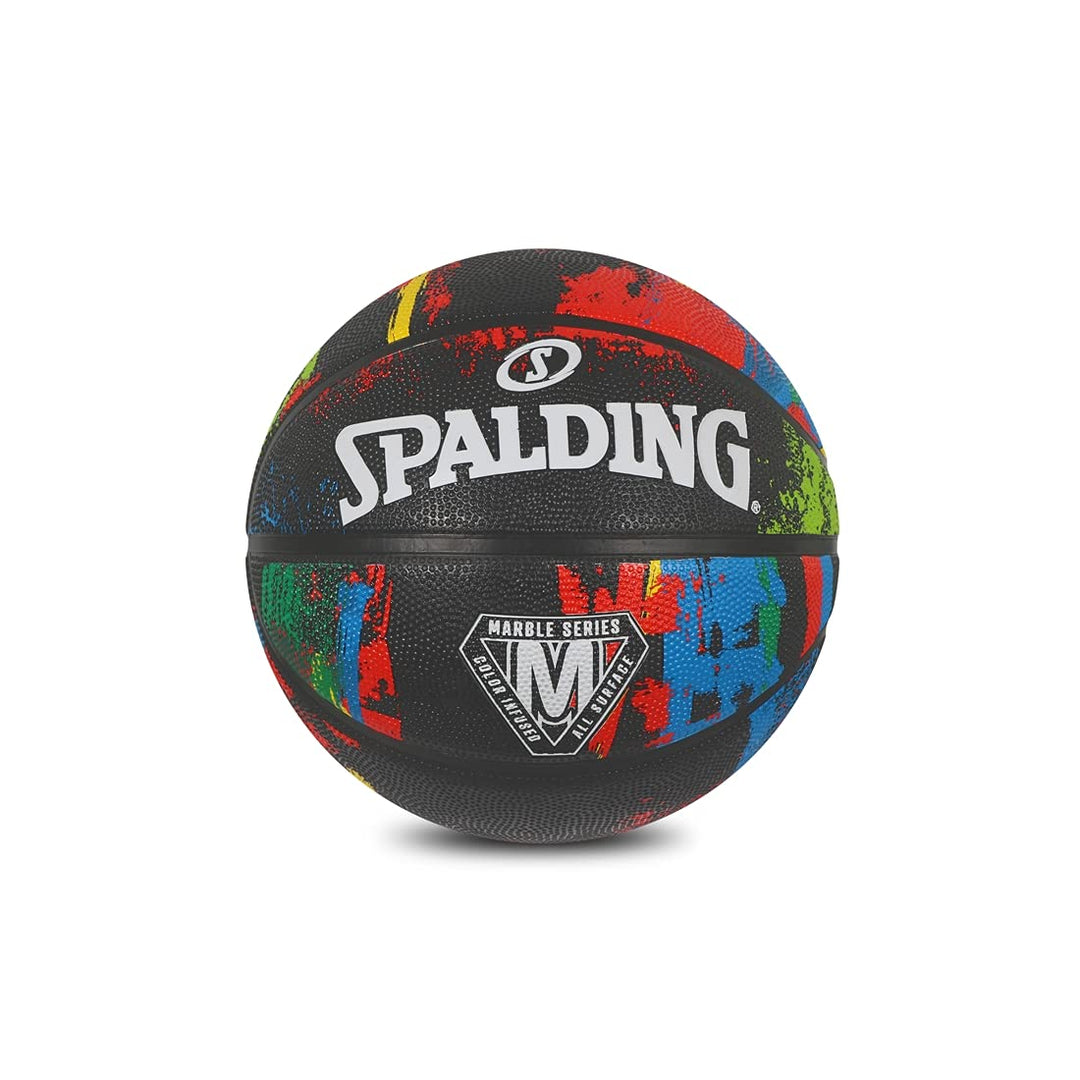 Marble Rubber Basketball (Black) | Size: 7
