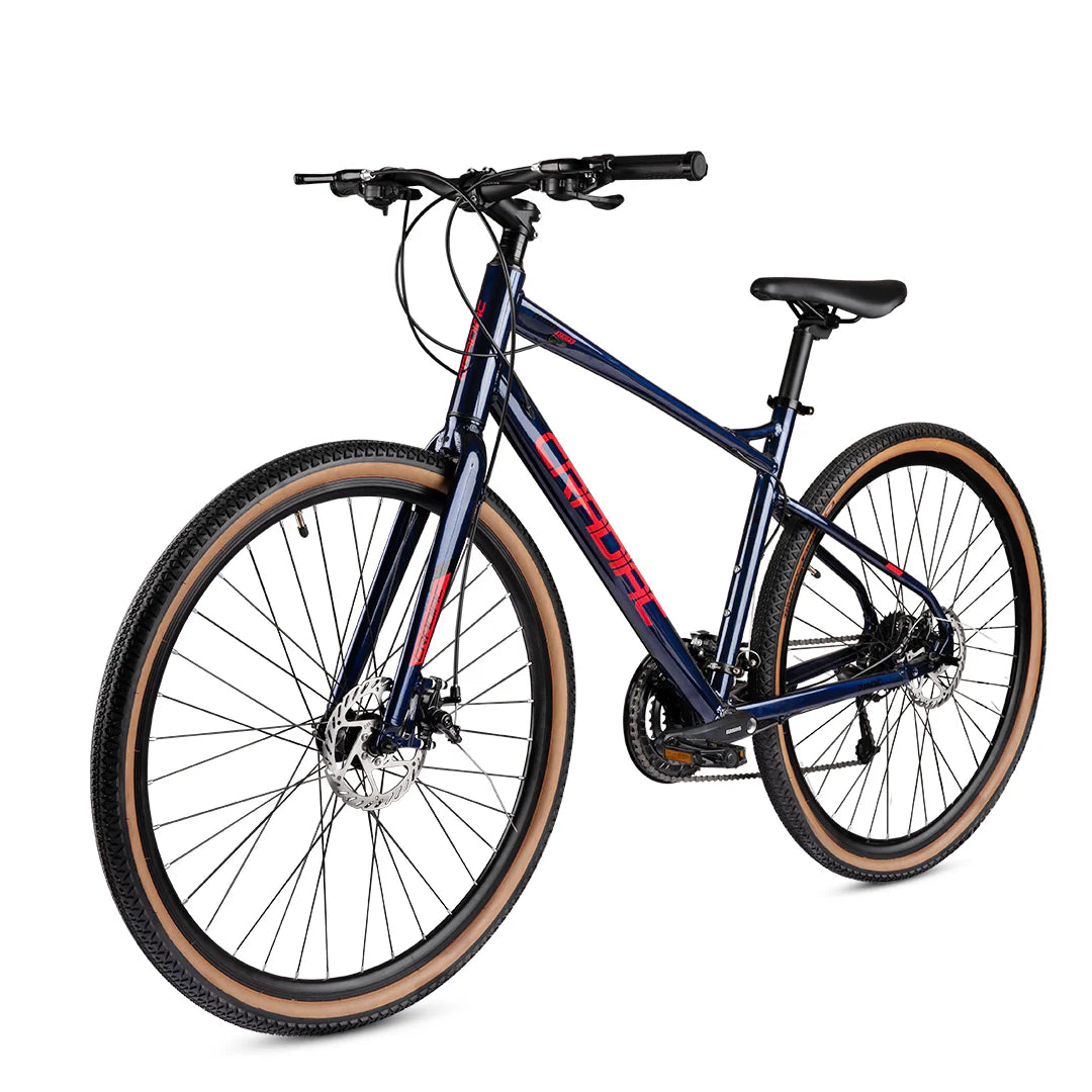 CRADIAC - Concept X | 24 Speed Gear GRAVEL Cycle | 700 * 47 C Bike | Rigid Fork | 6061 Alloy Frame | Nylon Tires | Shimano hydraulic Dual DISC Brakes | Ideal for 15+ Years Men/Boys/Girls