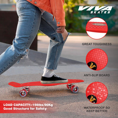 Senior 30 inch x 5 inch Skateboard (Red | Pack of 1)