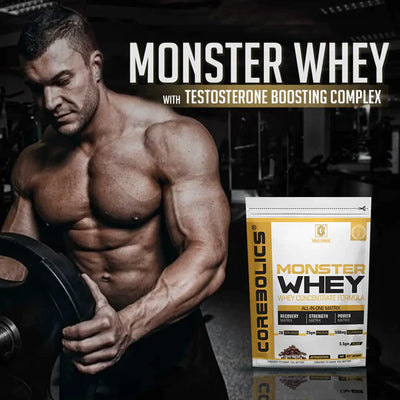 Monster Whey - Whey Concentrate Formula 1 Kg - 28 Servings - Chocolate Icecream