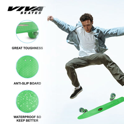 Junior 28 inch x 7.5 inch Skateboard - Green