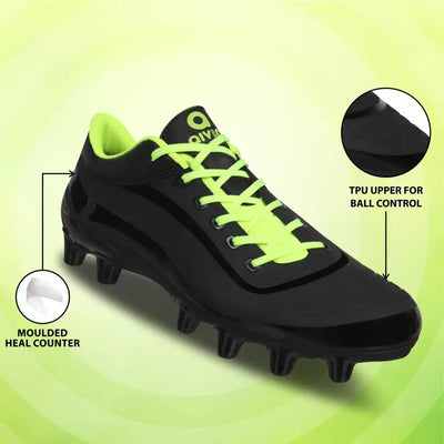 Firststrike Football Stud Football Shoes For Men (Black)