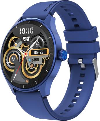 Flux 1.45" (3.6 cm) Bluetooth Calling smartwatch with round HD display | 415*415 Pixel | 60 Hz refresh rate | Rotary Crown | 500 Nits | always on display | Health tracking | 100+ sports modes (Blue)